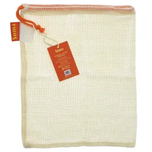 Suma | Cotton Mesh Produce Bag-Medium - Draw String 25cm(w) x 30cm(h) | bag