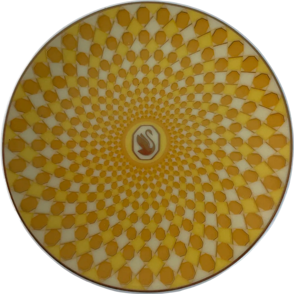 Swarovski Yellow Signup Porcelain Plate In Pouch