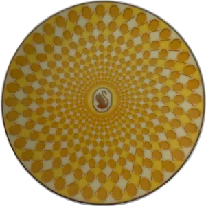 Swarovski Yellow Signup Porcelain Plate In Pouch