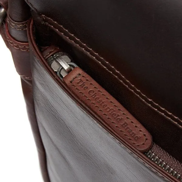 The Chesterfield Leather Laptop Bag Brown Richard