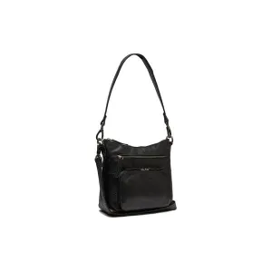 The Chesterfield Leather Shoulder Bag Black Tula