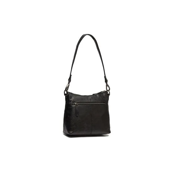 The Chesterfield Leather Shoulder Bag Black Tula
