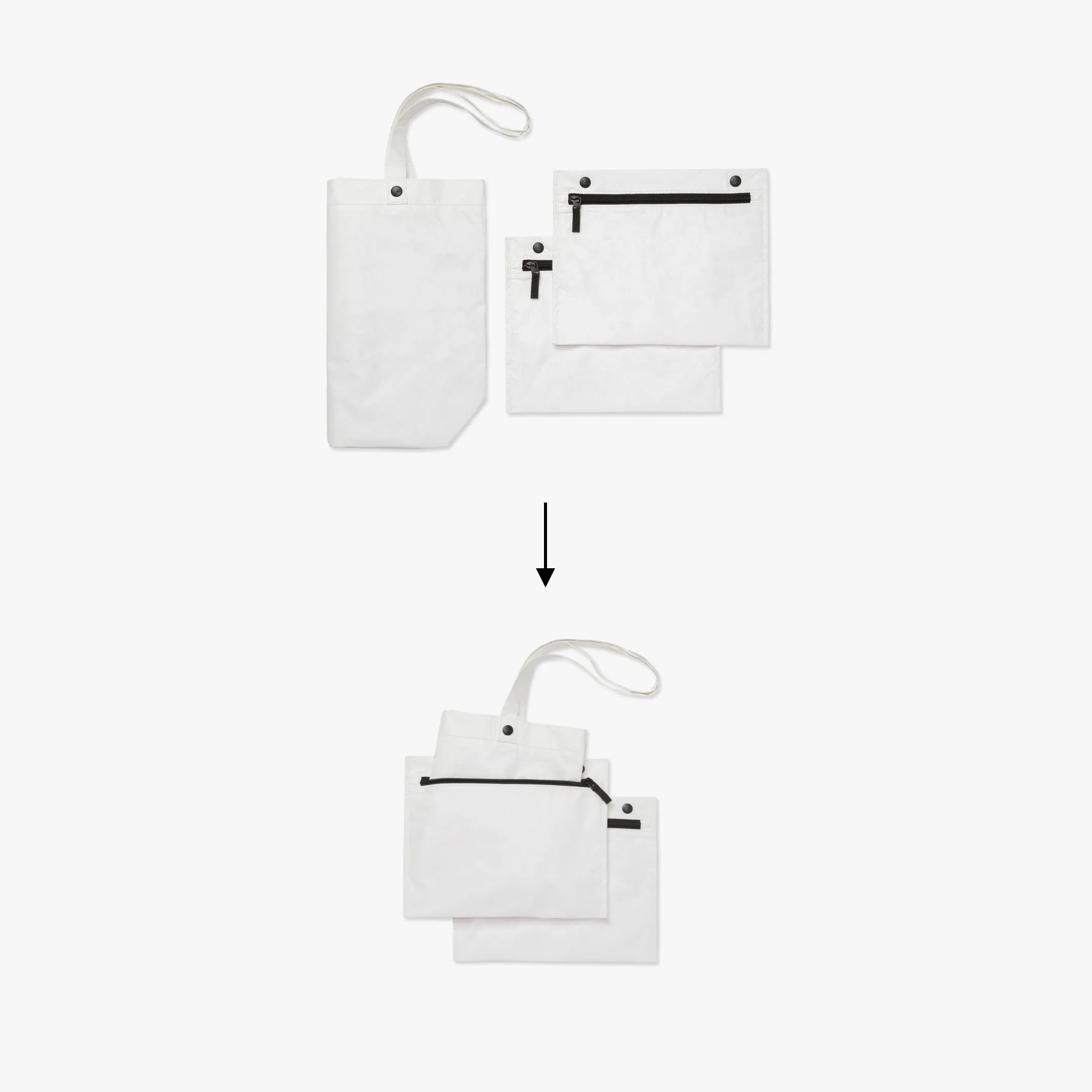 The Del Mar Packable Tote Small - Tyvek - White