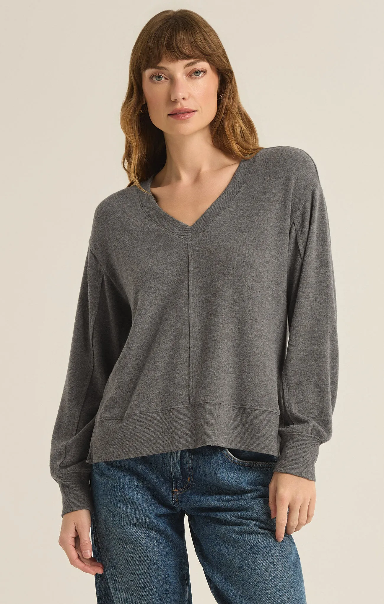 The Wilder Cloud V-Neck Long Sleeve Top