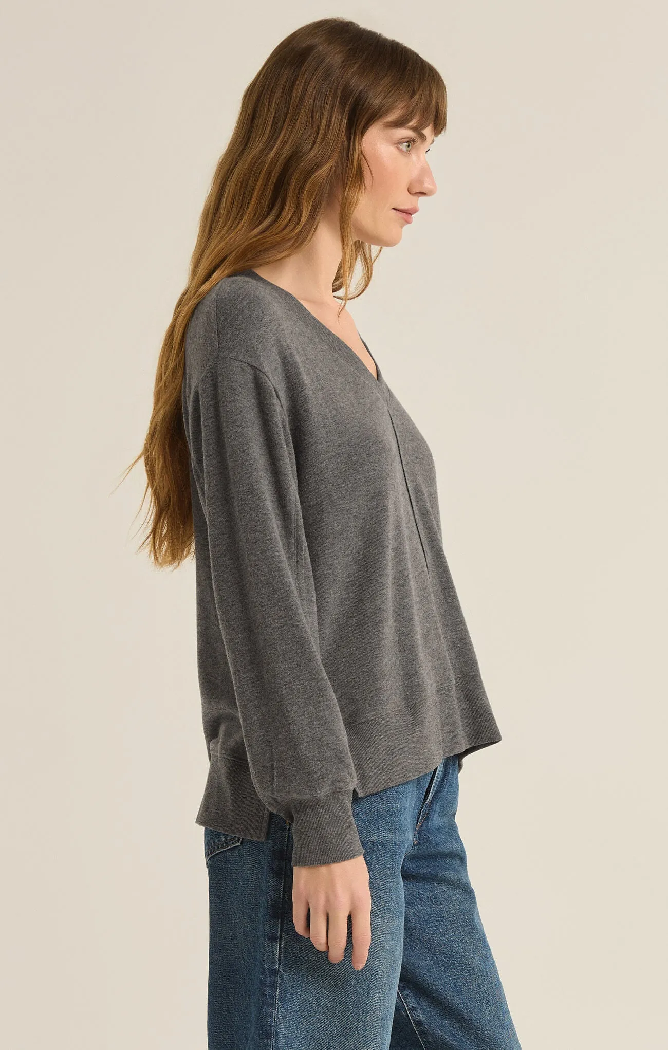The Wilder Cloud V-Neck Long Sleeve Top