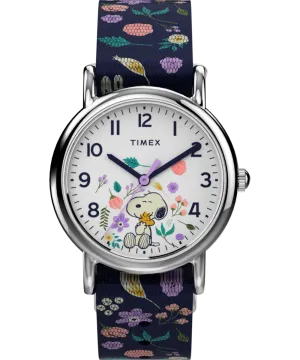 Timex Weekender x Peanuts Floral 31mm Fabric Strap Watch