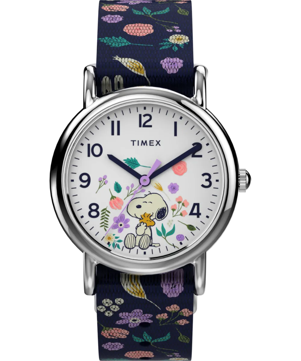 Timex Weekender x Peanuts Floral 31mm Fabric Strap Watch