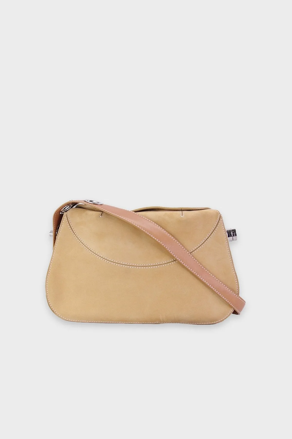 Tod's Beige Suede Handbag with Adjustable Strap