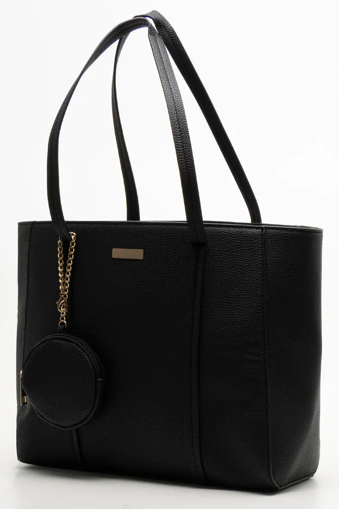 Tote Bag With Coin Purse Black
