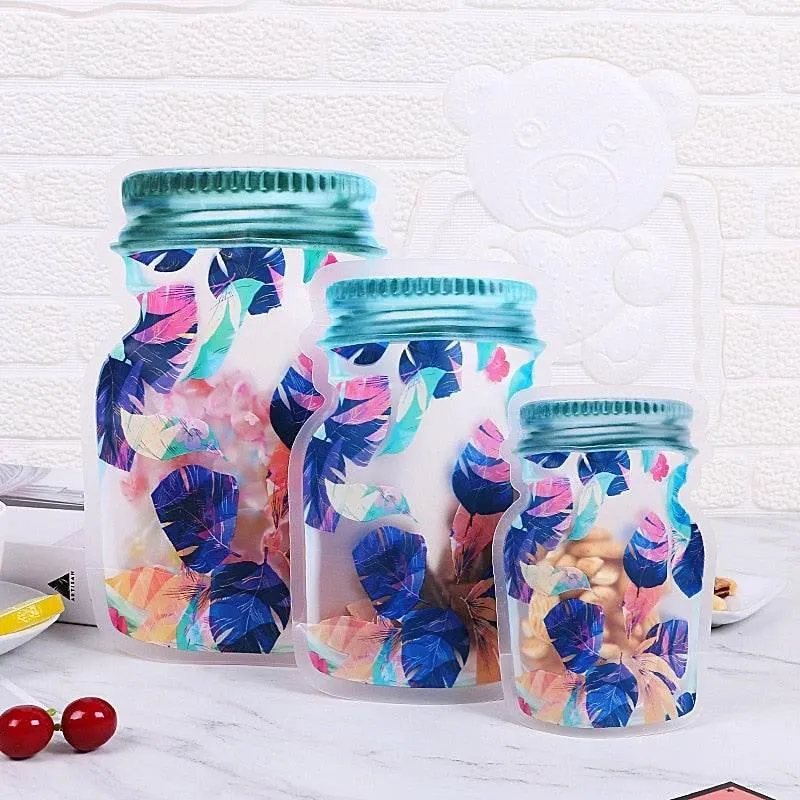 Transparent Reusable Storage Bags - Eco-Friendly Jar Organizers