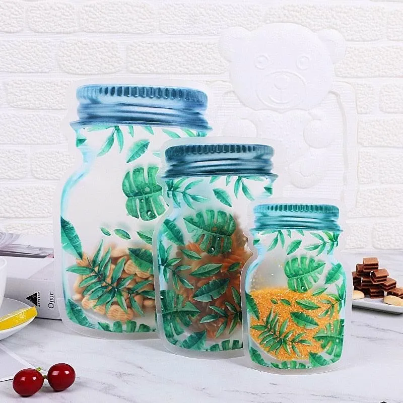 Transparent Reusable Storage Bags - Eco-Friendly Jar Organizers