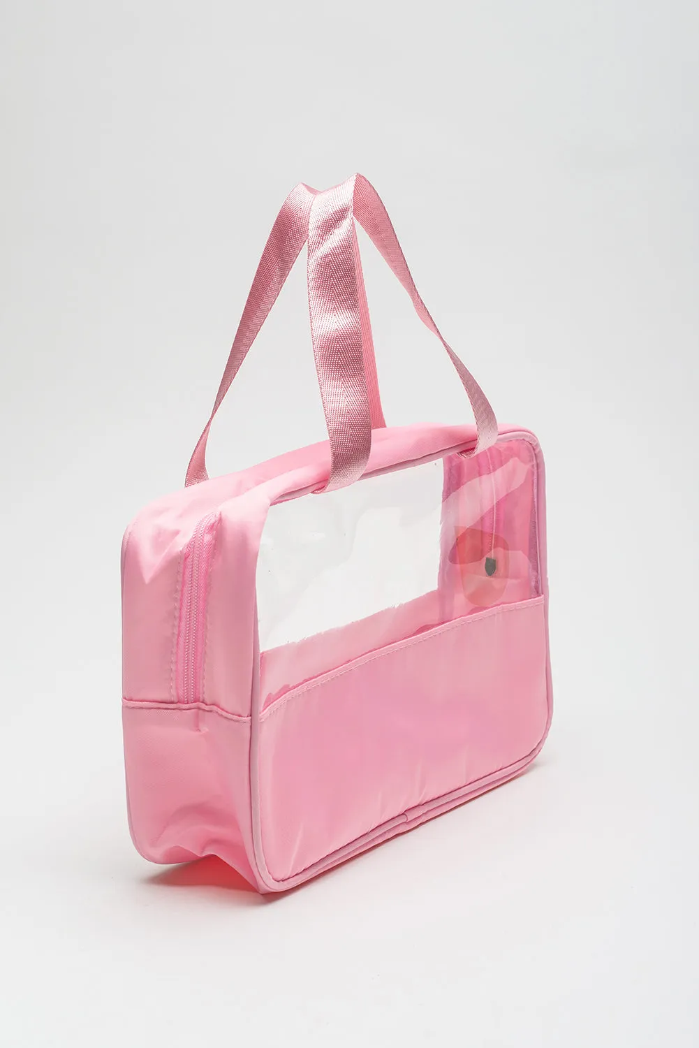 TRAVEL Chenille Clear Makeup Bag