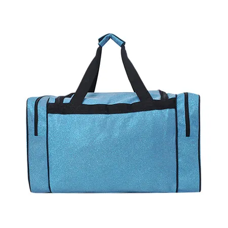 Turquoise Glitter NGIL Canvas Carry on 20" Duffle Bag