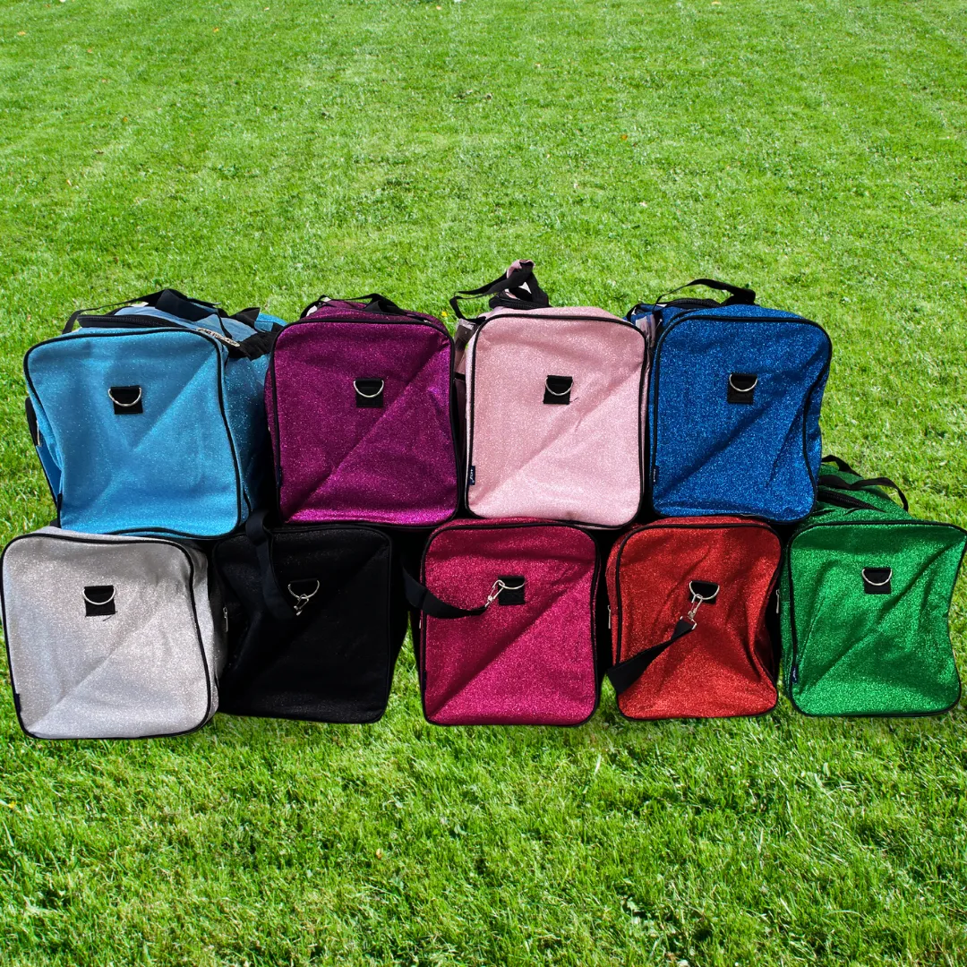 Turquoise Glitter NGIL Canvas Carry on 20" Duffle Bag