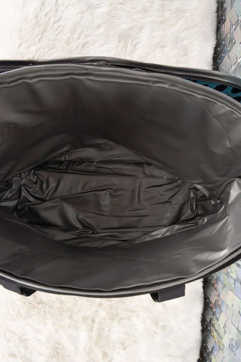 Turquoise Milkin' It and Black Cooler Tote with Lid