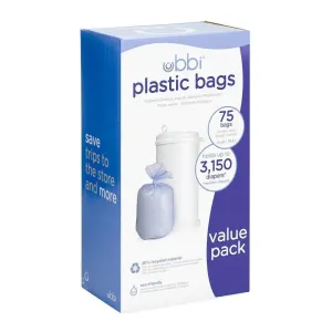 Ubbi Diaper Pail Plastic Bags (75 Pack)