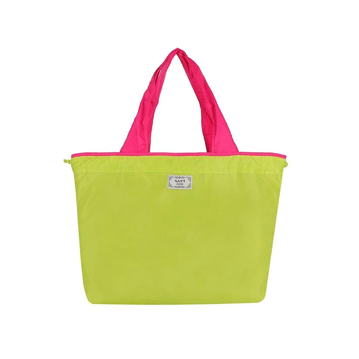 Ultra-Light Foldable Large Capacity Portable Shopping Bag with Drawstring Mouth