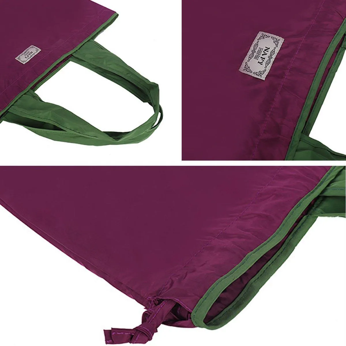 Ultra-Light Foldable Large Capacity Portable Shopping Bag with Drawstring Mouth