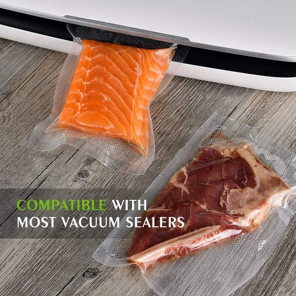 Vacuum Sealer Bags for Food，Seal a Meal Bags Rolls，8inx50 Rolls 2 Pack XinBaoLon