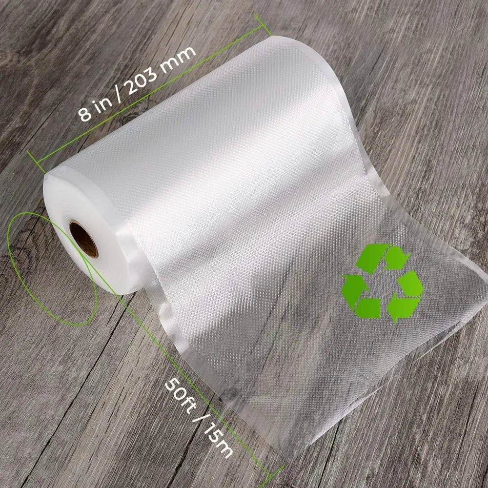 Vacuum Sealer Bags for Food，Seal a Meal Bags Rolls，8inx50 Rolls 2 Pack XinBaoLon