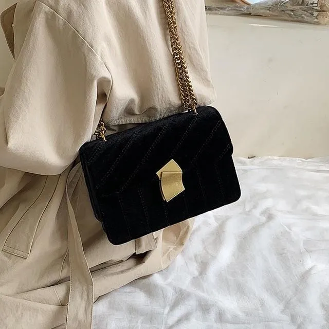 Velvet Satchel Bag