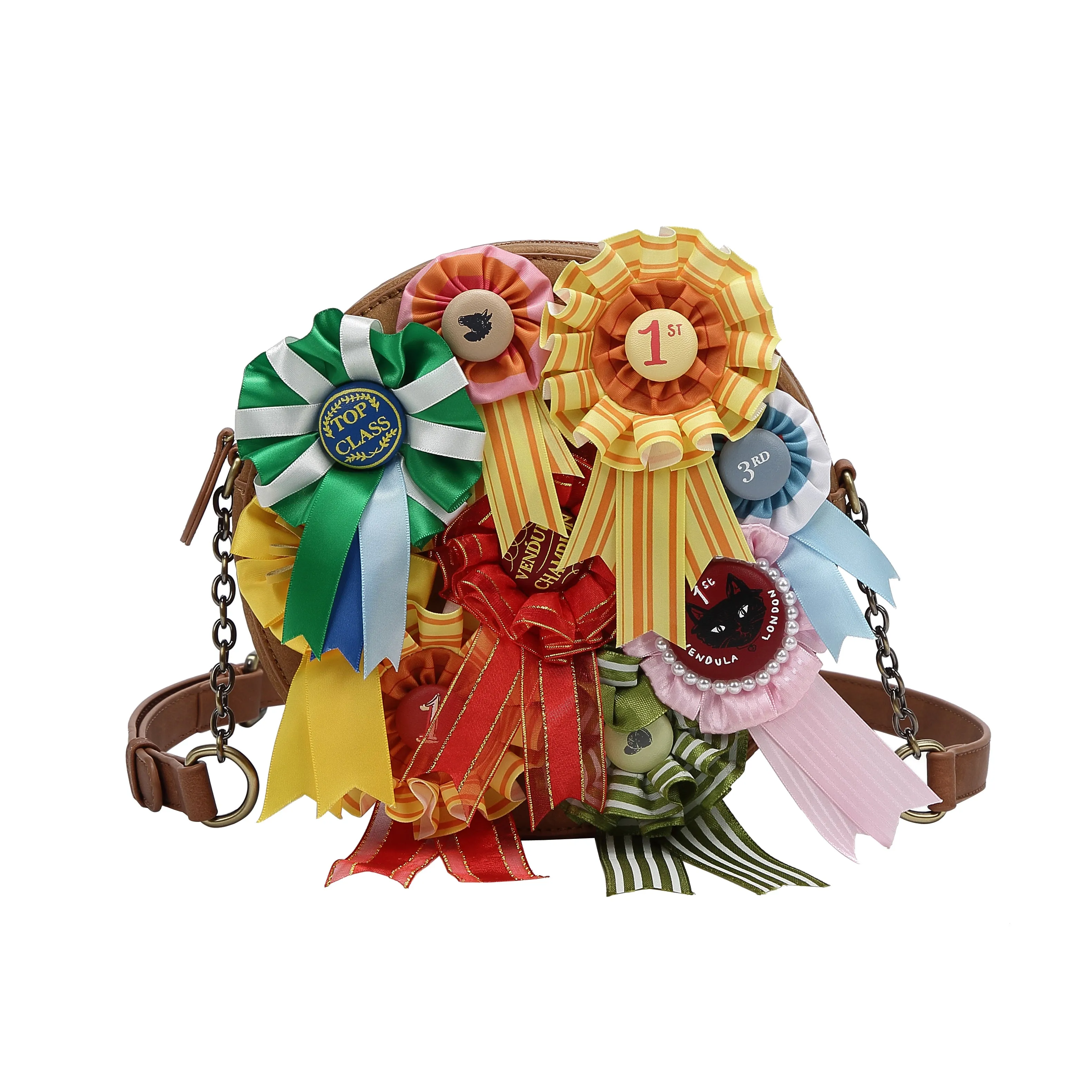Vendula Pony Club Rosette Edition Apollo Round Crossbody Bag