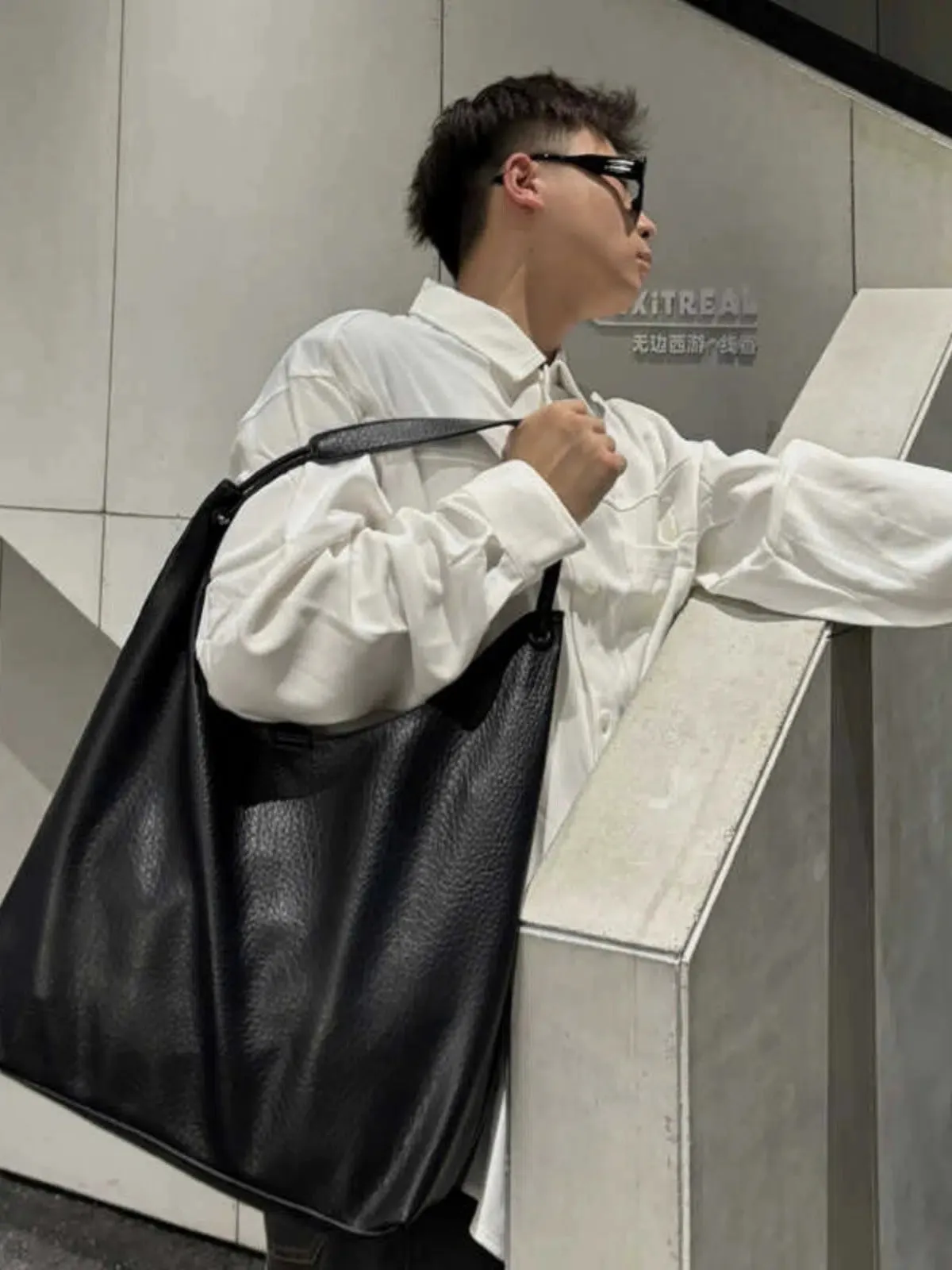 Versatile Soft Leather Shoulder Bag