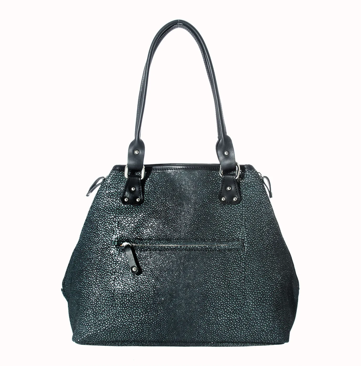 Vin Baker Handbags - Terra Italian Leather Speckled Shoulder Bag