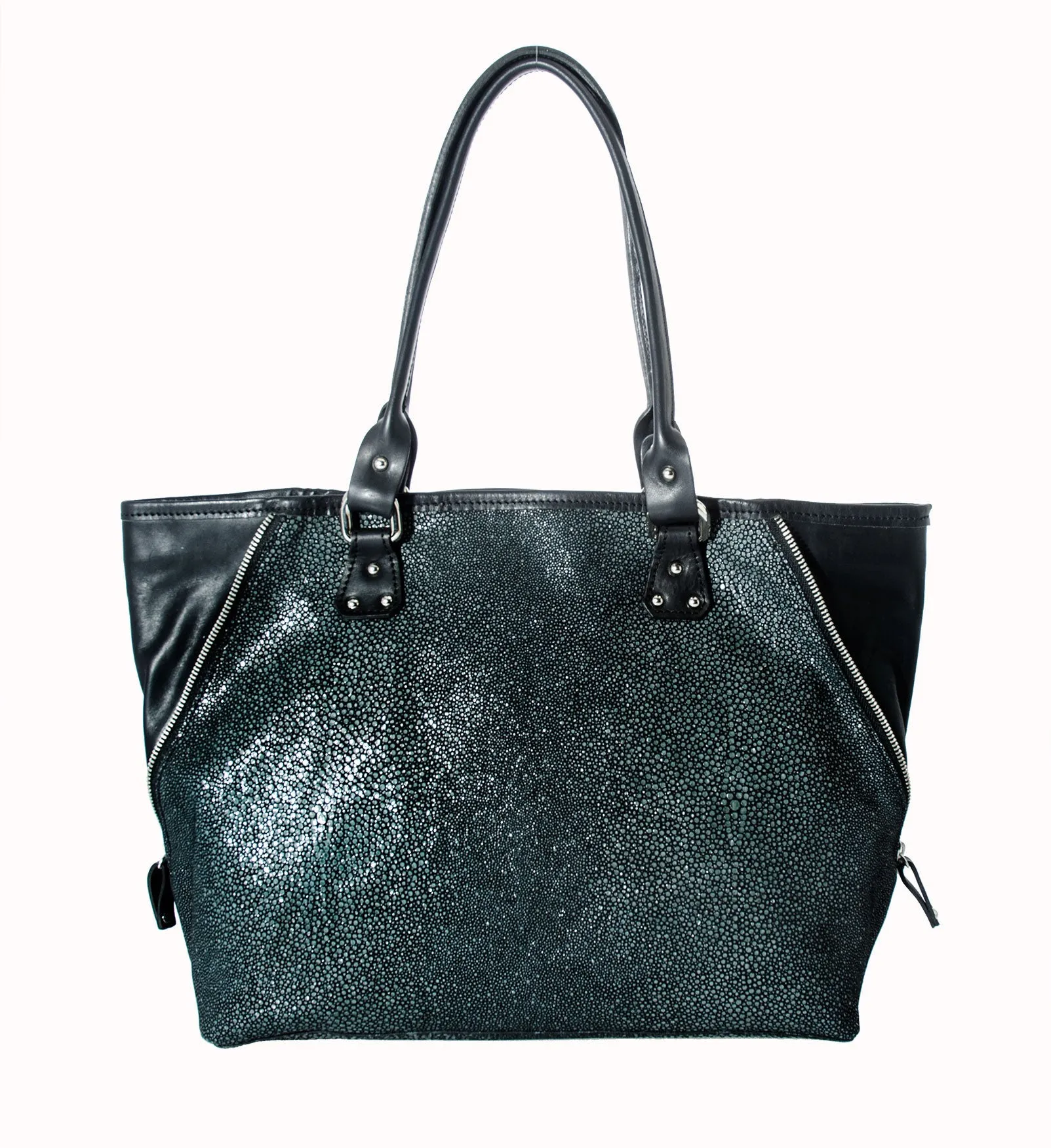 Vin Baker Handbags - Terra Italian Leather Speckled Shoulder Bag