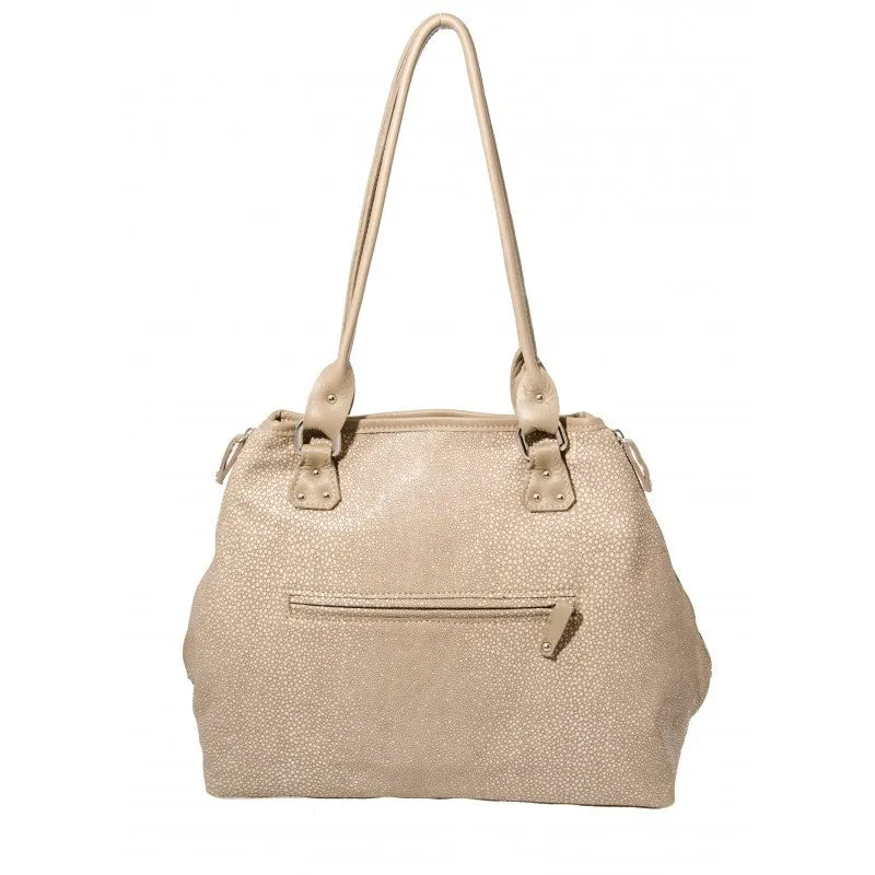 Vin Baker Handbags - Terra Italian Leather Speckled Shoulder Bag
