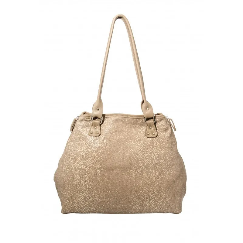 Vin Baker Handbags - Terra Italian Leather Speckled Shoulder Bag