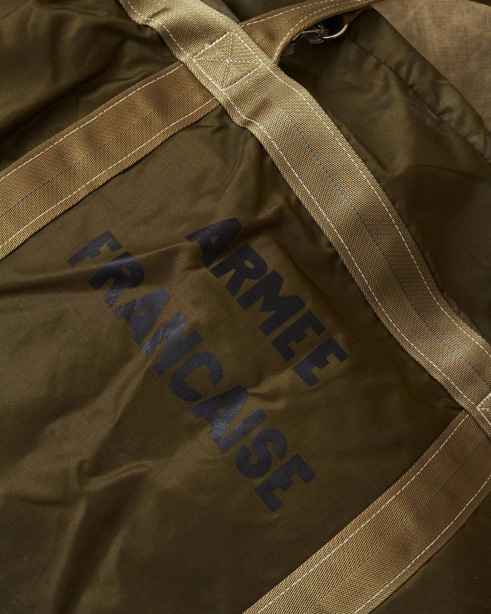 Vintage 1980's French Army Parachute Nylon Duffle Bag
