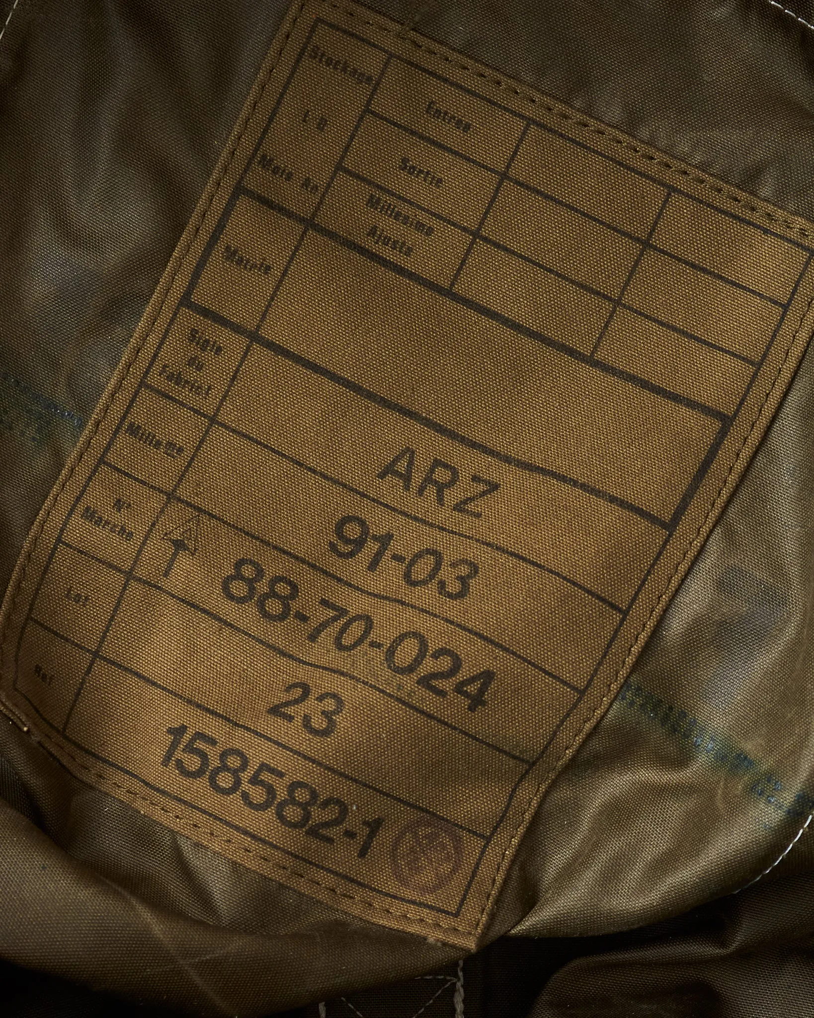 Vintage 1980's French Army Parachute Nylon Duffle Bag