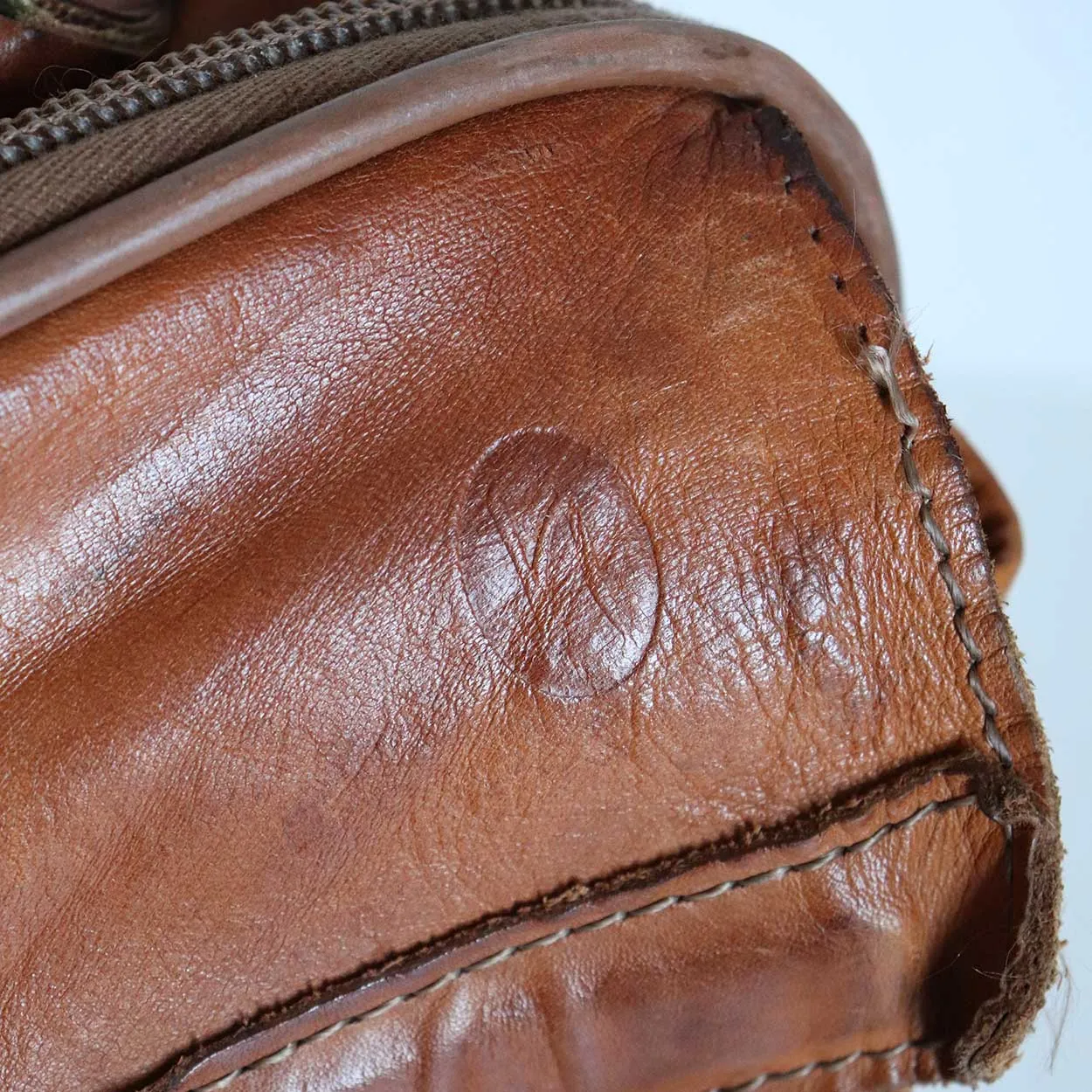 Vintage American Hartmann Luggage Brown Leather Weekender Bag