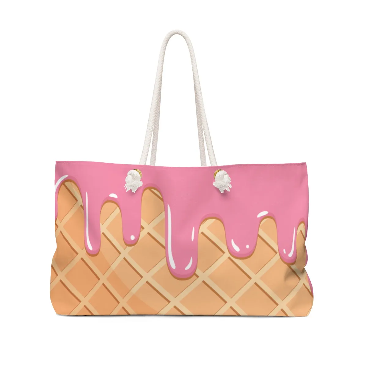 Waffle and Ice Cream Weekender Bag