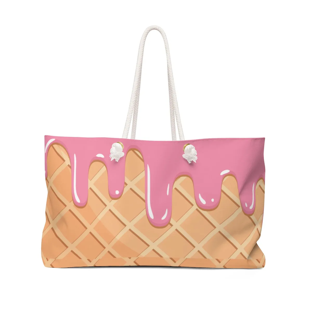 Waffle and Ice Cream Weekender Bag