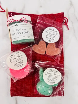 Wax Melt Gift Sets Green/Red Bags