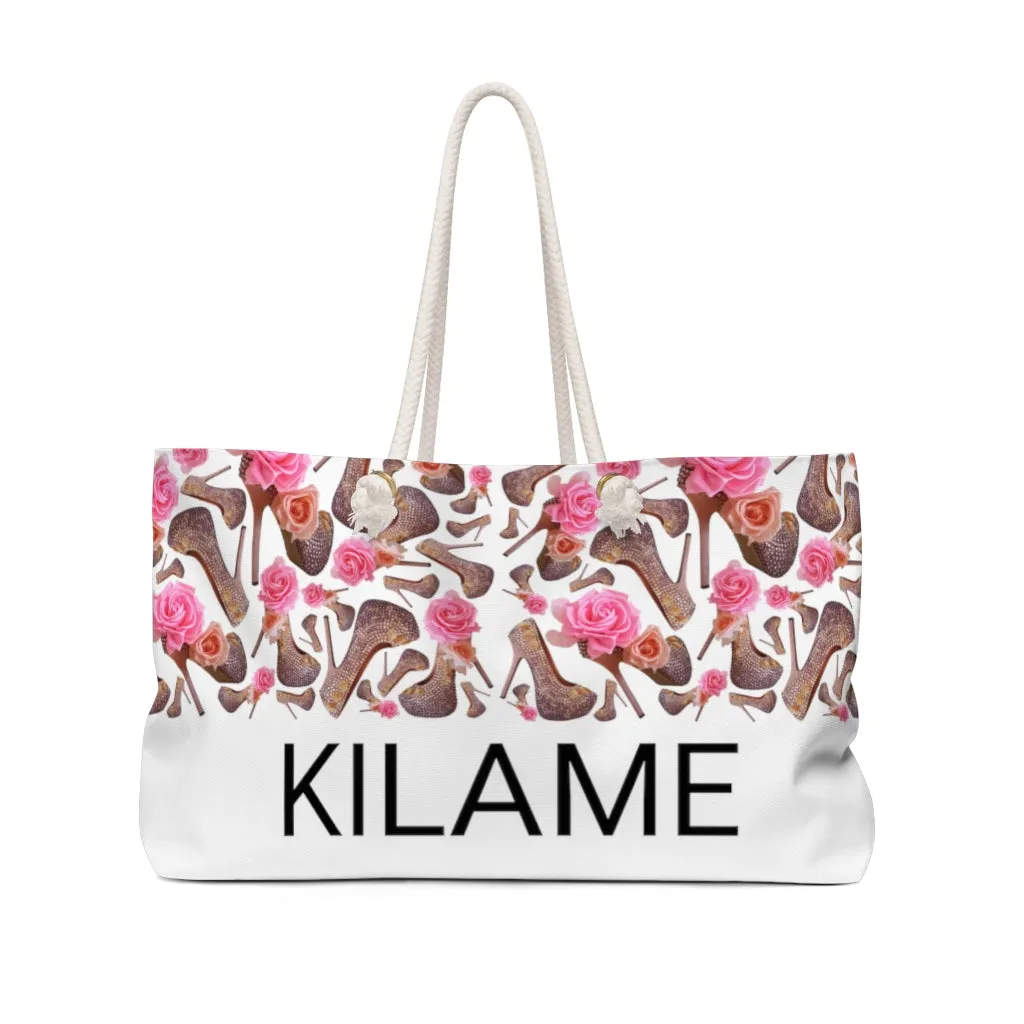 Weekender Bag Tes 'Rose pink flower'