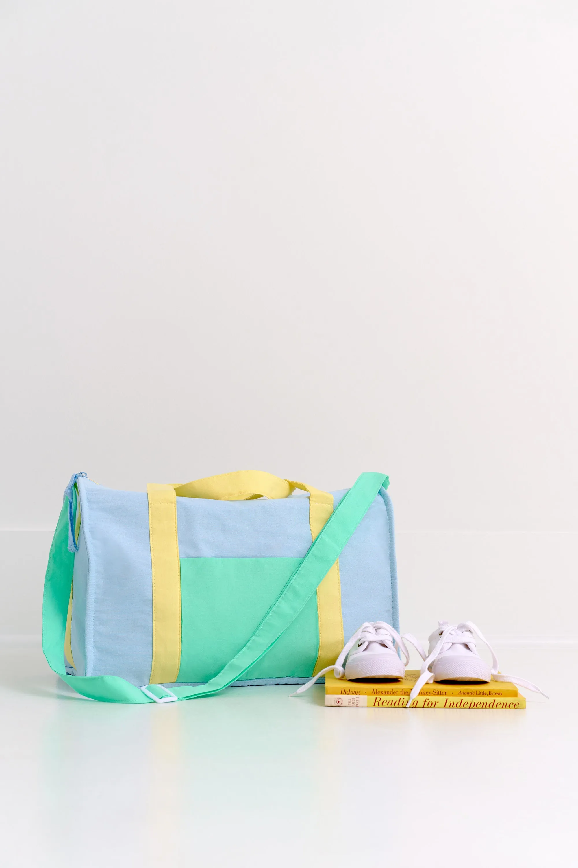 Westbury Weekender Bag - Buckhead Blue, Lake Worth Yellow, and Sea Island Seafoam