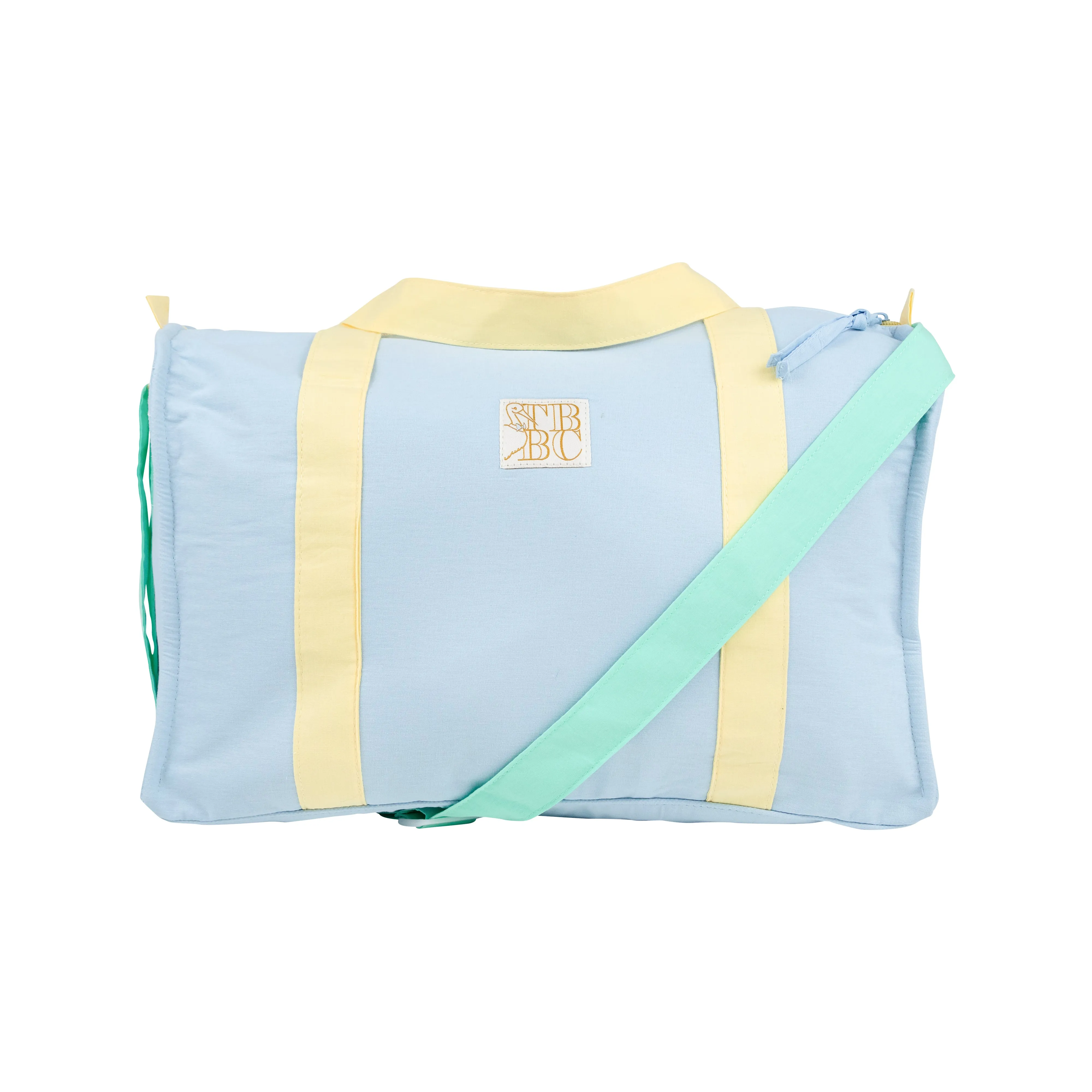 Westbury Weekender Bag - Buckhead Blue, Lake Worth Yellow, and Sea Island Seafoam
