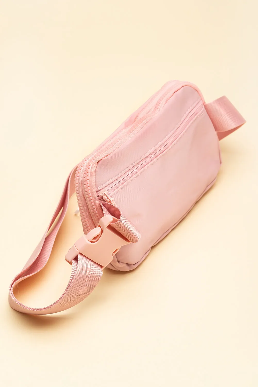 Wide Belt Zipped Square Crossbody Bag