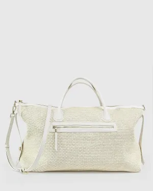 Wild Heart Weekender Bag - Natural Raffia
