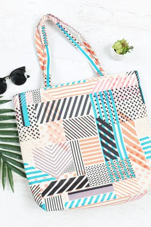 WOMEN'S RETRO PRINT TOTE BAG