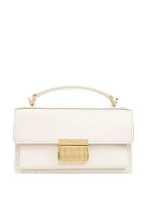 Women's Venezia Leather Mini Crossbody Bag in White | GWA00468A000565 Color 11732