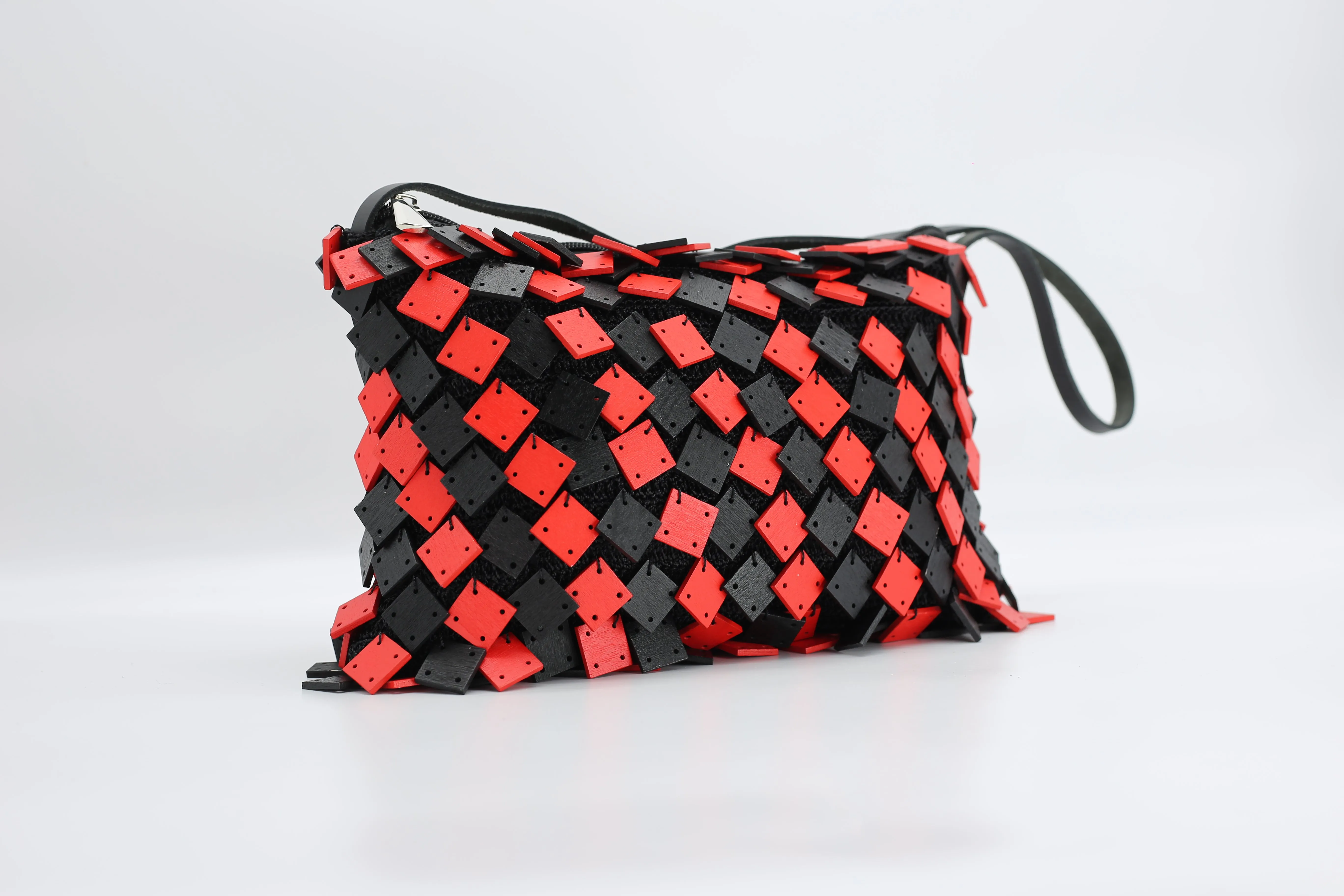 Wooden Squares Bag - Hand-crocheted - Duo