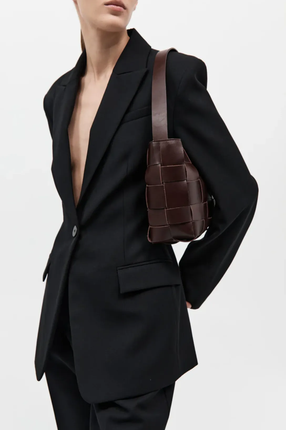 Woven Mini Tote | Chocolate