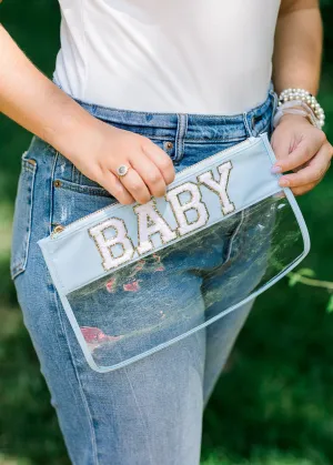 X Blue Baby Clear Pouch