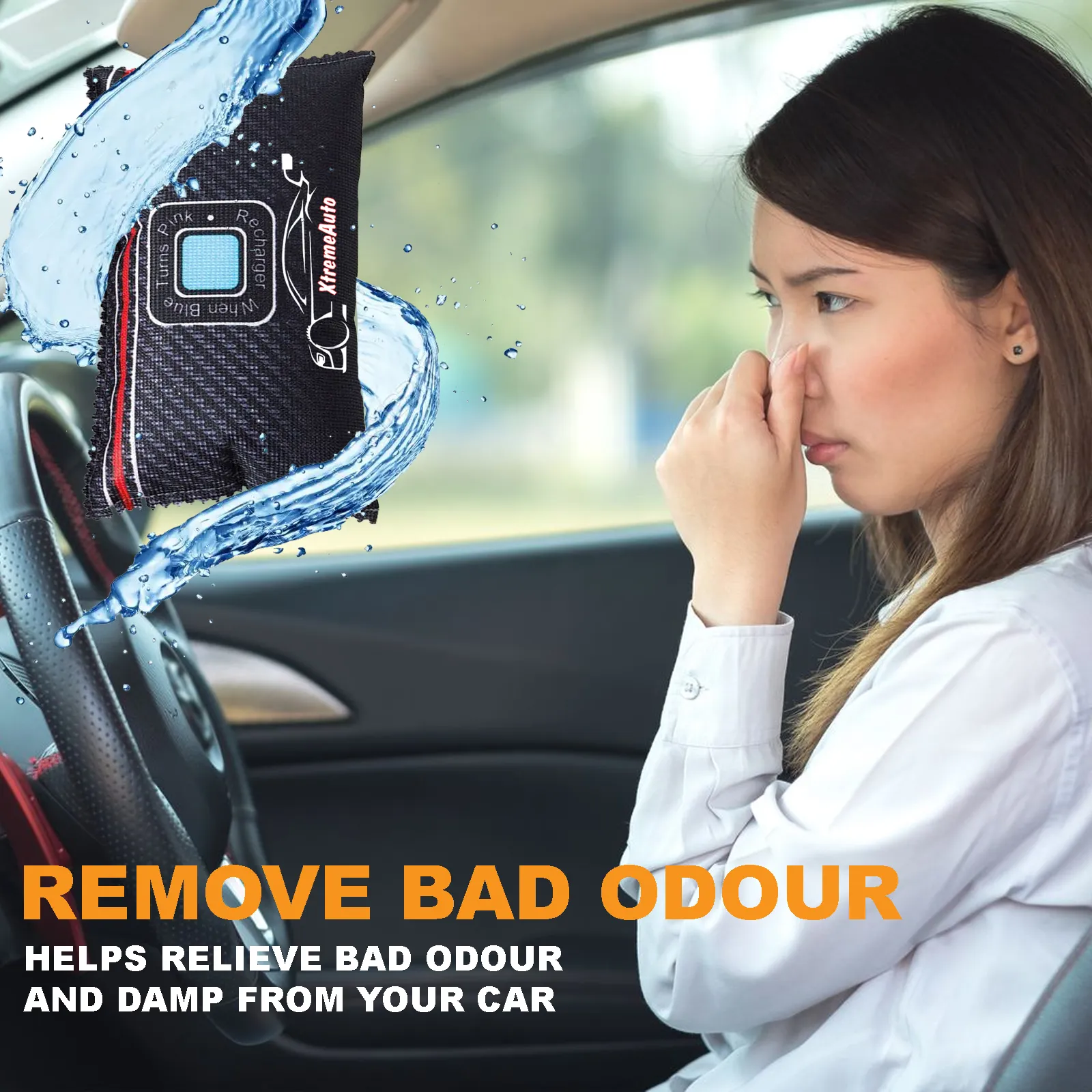 Xtremeauto Car Dehumidifier Bags, With Rechargable Moisture Indicator