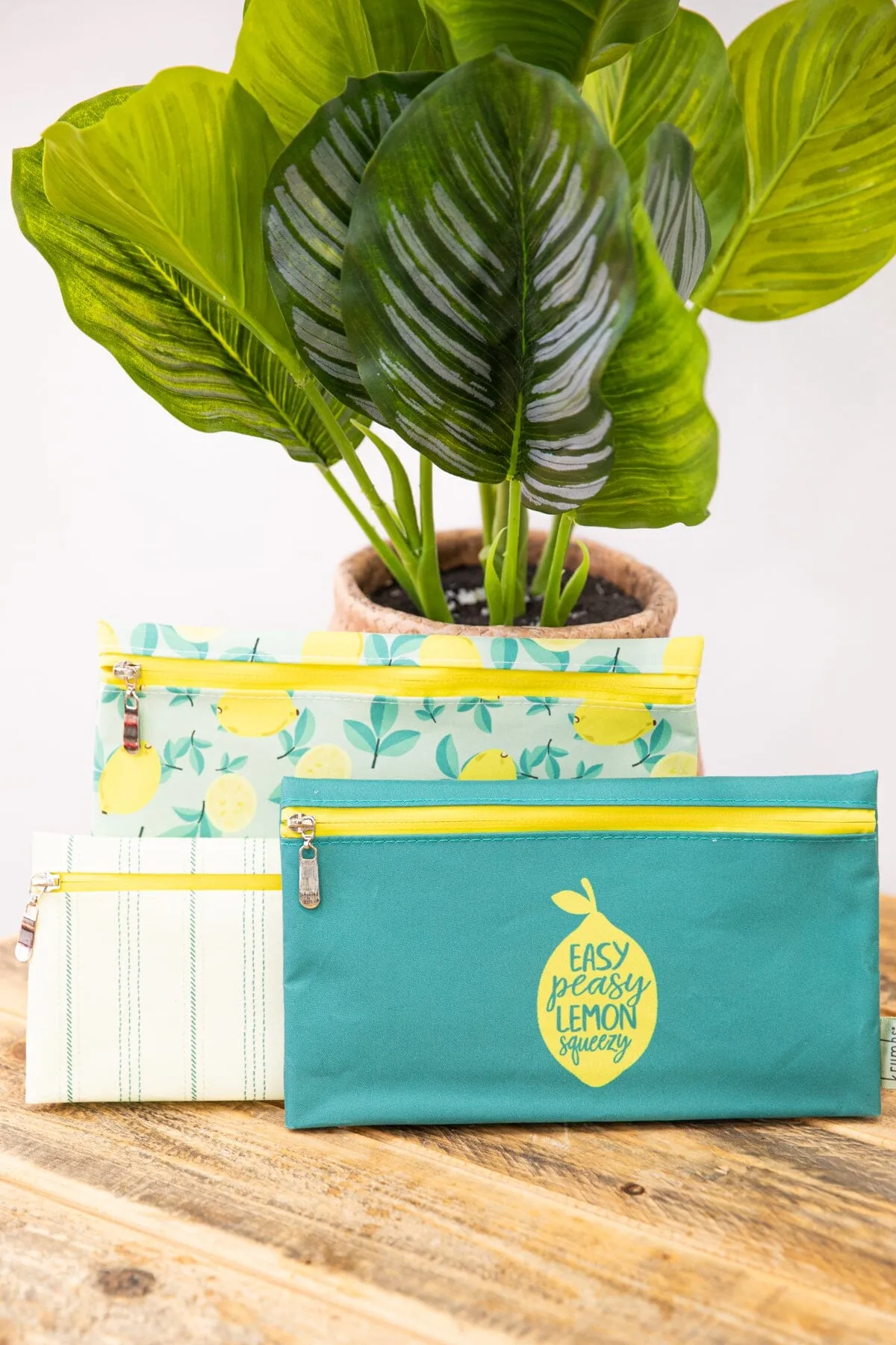 Yellow 3 Pack Reusable Storage Bags