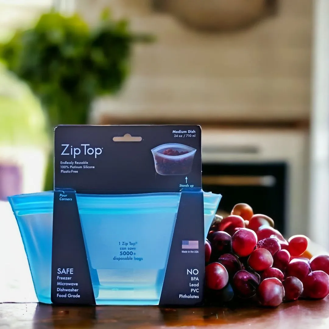 Zip Top Medium Dish Food Storage Containers